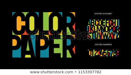 Stockfoto: Colorful Font Colorful Bright Alphabet And Font