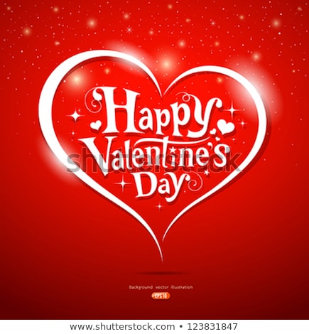 Happy Valentines Day Beautiful Hearts And Stars Background Foto stock © Sarunyu_foto