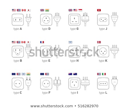 Foto stock: Set Of Different Plugs