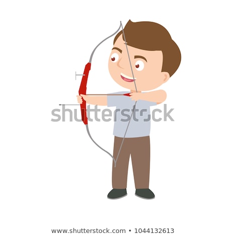 Stock photo: Little Boy With Bow And Arrow