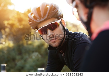 Foto stock: Cyclists Close Together