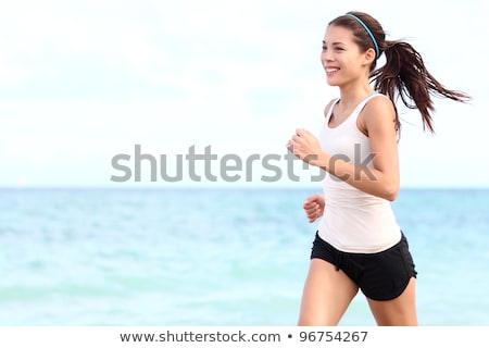Sport Fitness Young Woman Jogging During Outdoor Workout Stock foto © Maridav