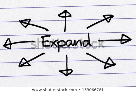 Stock photo: Expand Written On White Paper With Arrows