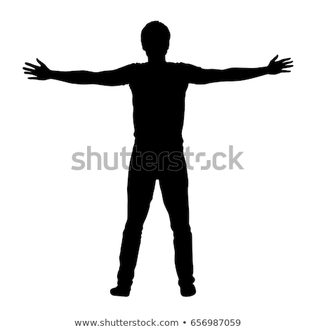 Foto stock: Silhouette Of Armed Man