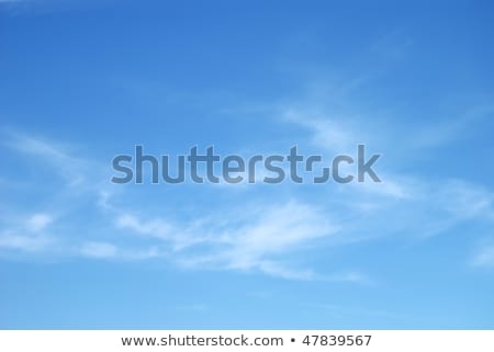 Foto stock: The White Cumulus Clouds Against The Blue Sky