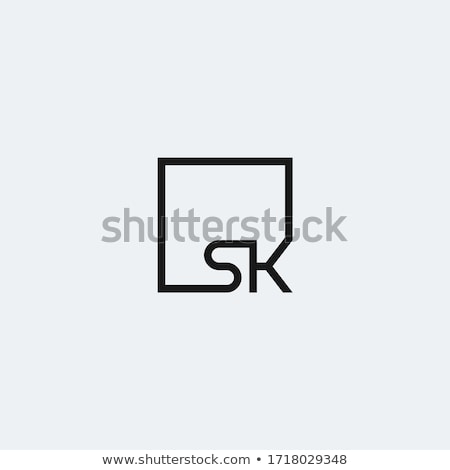 Сток-фото: Letter K Logo Template Square Shape With The Letter K Inside S