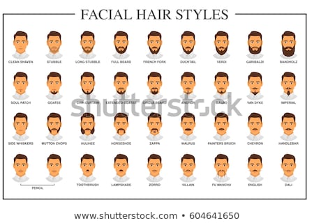 Stock foto: Men And Mustache Styles