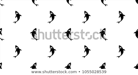 Stock fotó: Underwater Wallpaper With Shark Vector Illustration