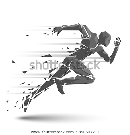 ストックフォト: Young Man Running Vector Illustration