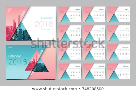 Stock foto: Minimal White 2019 Calendar Design