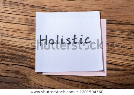 Foto stock: Holistic Word On Adhesive Note