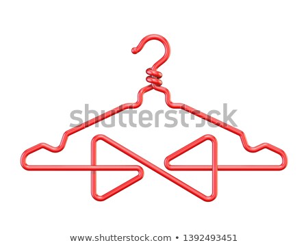 Zdjęcia stock: Red Wire Coat Hanger Bow Tie 3d