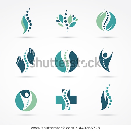 Stock photo: Chiropractic Massage Back Pain And Osteopathy Icons