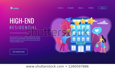 Foto stock: Boutique Hotel Landing Page Template