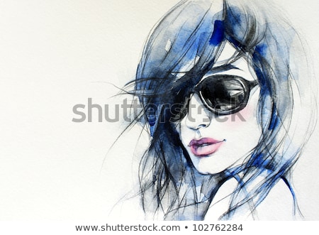Stockfoto: Creative Hand Painted Fashion Illustration