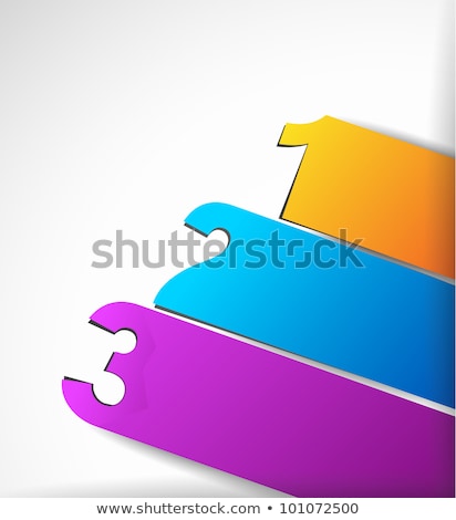 Stock photo: Paper Style Labels With 3 Choices Ideal For Web Usage Depliant For Product Comparison Or Infograph
