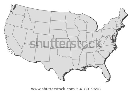 Washington Red Abstract 3d State Map United States America Stok fotoğraf © Schwabenblitz