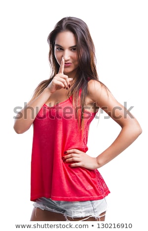 Foto stock: Woman Asking To Make Less Noise