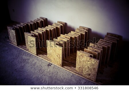 Foto stock: Support Panel From Osb Board - Diy Holder For Insulation