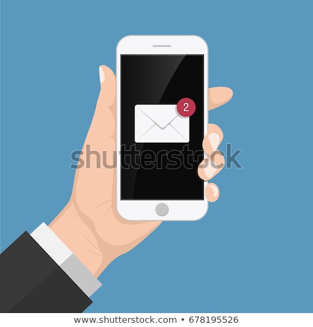 Foto stock: Mobile Phone And Letter