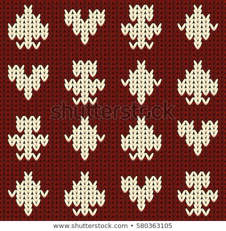 Stock fotó: Knitted Casino Poker Symbols Seamless Pattern Vector Illustration