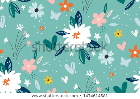 Сток-фото: Vector Dark Seamless Pattern With Floral Ornament