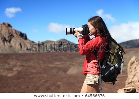 Zdjęcia stock: Young Pro Photographer With Digital Camera