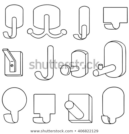 Vector Set Of Wall Hook ストックフォト © olllikeballoon