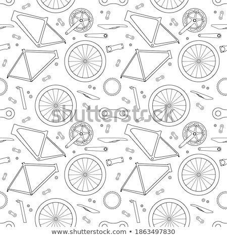 ストックフォト: Seamless Background From A Set Of Signs Road Repairs Vector Illustration