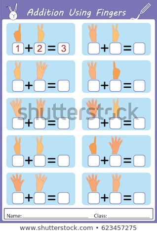 Сток-фото: Maths Calculation Educational Worksheet For Kids