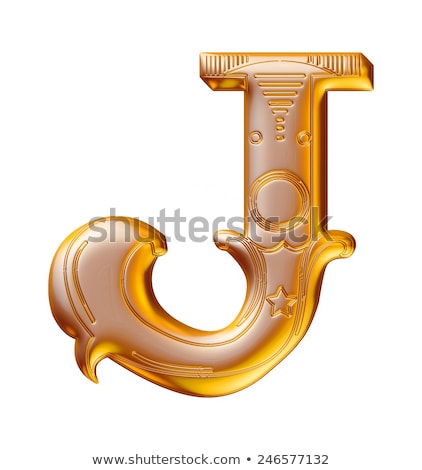 Сток-фото: Classic Old Fashioned Font Letter J 3d