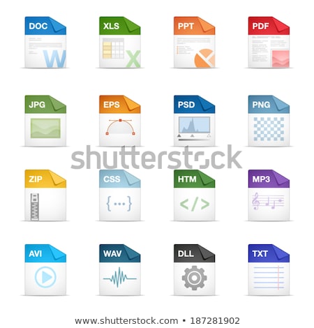 Stock photo: Set Of Icons For Image File Extensions