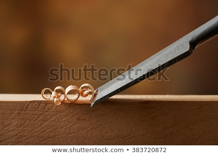 Stock photo: Wood Plane And Shavings