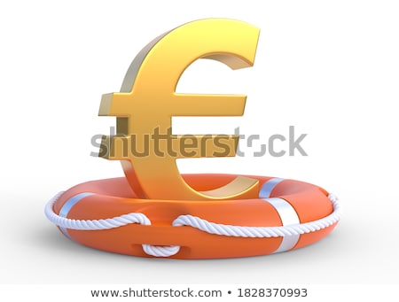 Imagine de stoc: Life Buoy Rescue Ring Helps Euro Currency Sign Crisis Concept