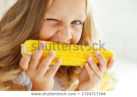 Stock photo: Eating Sweet Corn