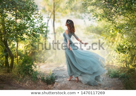 Foto stock: Mysterious Portrait Of A Forest Nymph