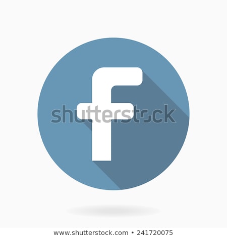 Stock fotó: Letter F Vector Icon With Flat Design