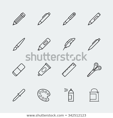 [[stock_photo]]: School Drawing Tools Icons Set