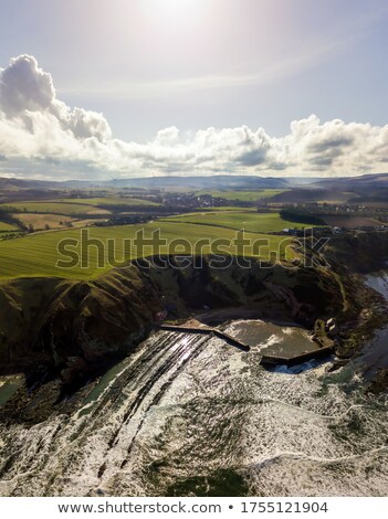 Stock photo: Berwickshire Coastal Path View On The Cove Bay Scotland Uk