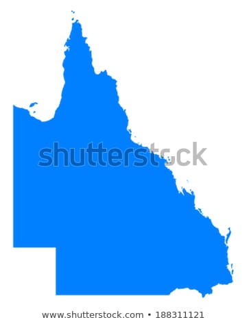 Foto stock: Map Of Queensland
