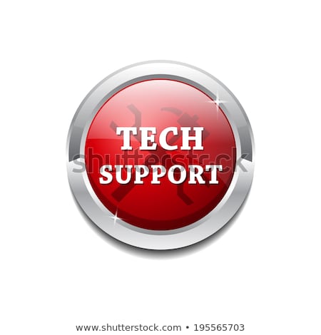 Zdjęcia stock: Tech Support Glossy Shiny Circular Vector Button