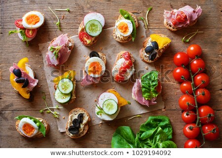 Stok fotoğraf: Variety Of Canapes