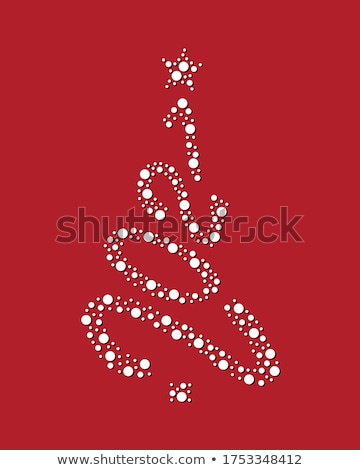 Foto d'archivio: Christmas Tree Made From Red Lace