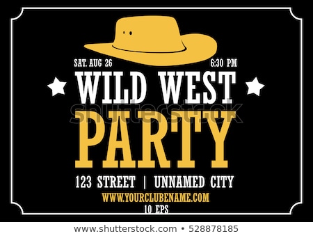 Foto stock: Wild West Badge Black And White