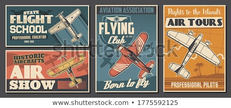 Сток-фото: Airplane With Poster