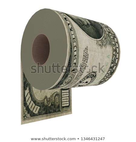 Stok fotoğraf: Dollars As Toilet Paper