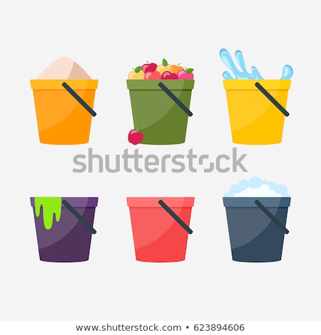 Foto d'archivio: Orange Water Bucket Vector Illustration