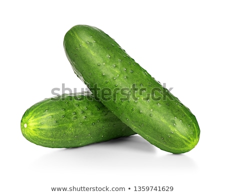 Foto stock: Green Cucumbers In Closeup