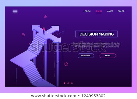 Foto stock: Choices Of A Businessman At A Crossroads Concept Of Decision