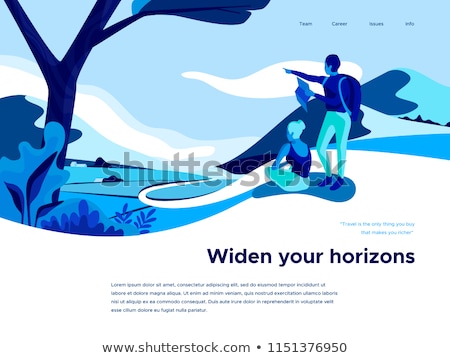 ストックフォト: Extreme Tourism Concept Landing Page